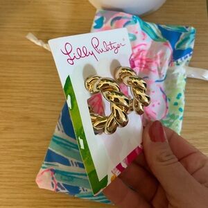 Lily Pulitzer Island Escape Gold Earrings
